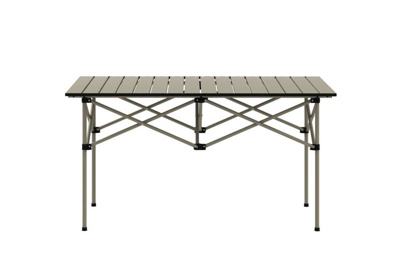furnicato Campingtisch Klapptisch Aluminium 95x55cm Khaki für 2 (1-St) von furnicato