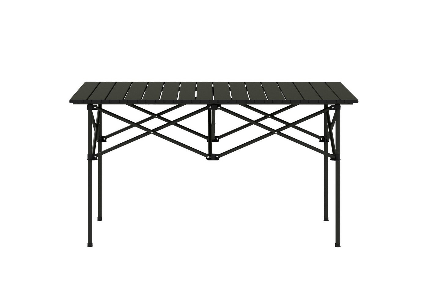 furnicato Campingtisch Klapptisch Aluminium 95x55cm Schwarz für 2 (1-St) von furnicato