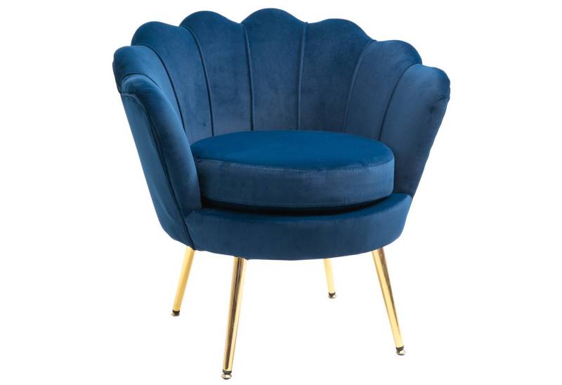 furnicato Cocktailsessel Lounge-Sessel, Vintage-Sessel in Samtoptik, Metallgestell, 76 x 67 x (1-St) von furnicato