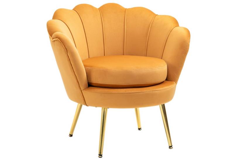 furnicato Cocktailsessel Lounge-Sessel, Vintage-Sessel in Samtoptik, Metallgestell, 76 x 67 x (1-St) von furnicato