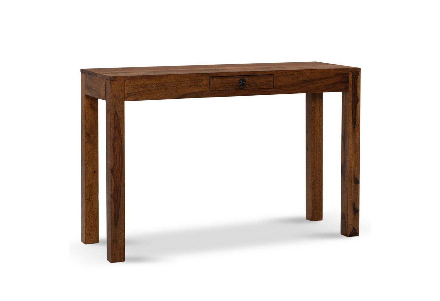 furnicato Computertisch Schreibtisch 118x40x76 cm Mango Massivholz, Walnuss finish Computertis (1-St) von furnicato
