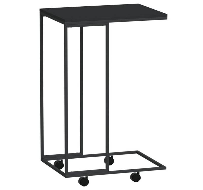 furnicato Couchtisch Beistelltisch mit Rollen Schwarz 40x30x63,5 cm Holzwerkstoff (1-St) von furnicato