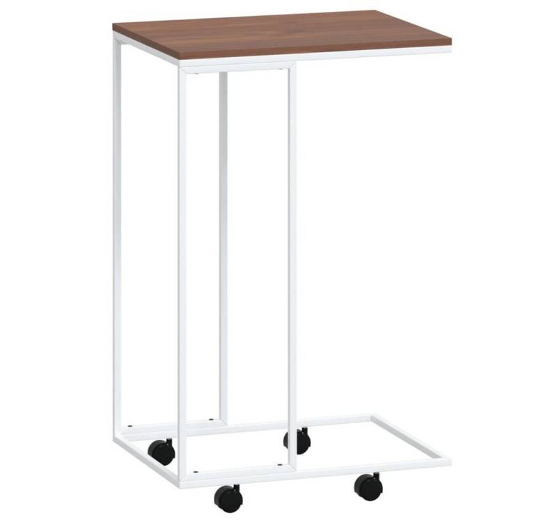 furnicato Couchtisch Beistelltisch mit Rollen Weiß 40x30x63,5 cm Holzwerkstoff (1-St) von furnicato