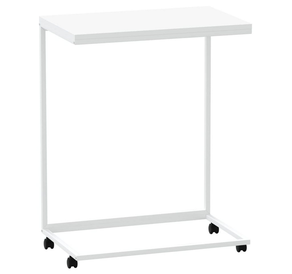 furnicato Couchtisch Beistelltisch mit Rollen Weiß 55x35x70 cm Holzwerkstoff (1-St) von furnicato