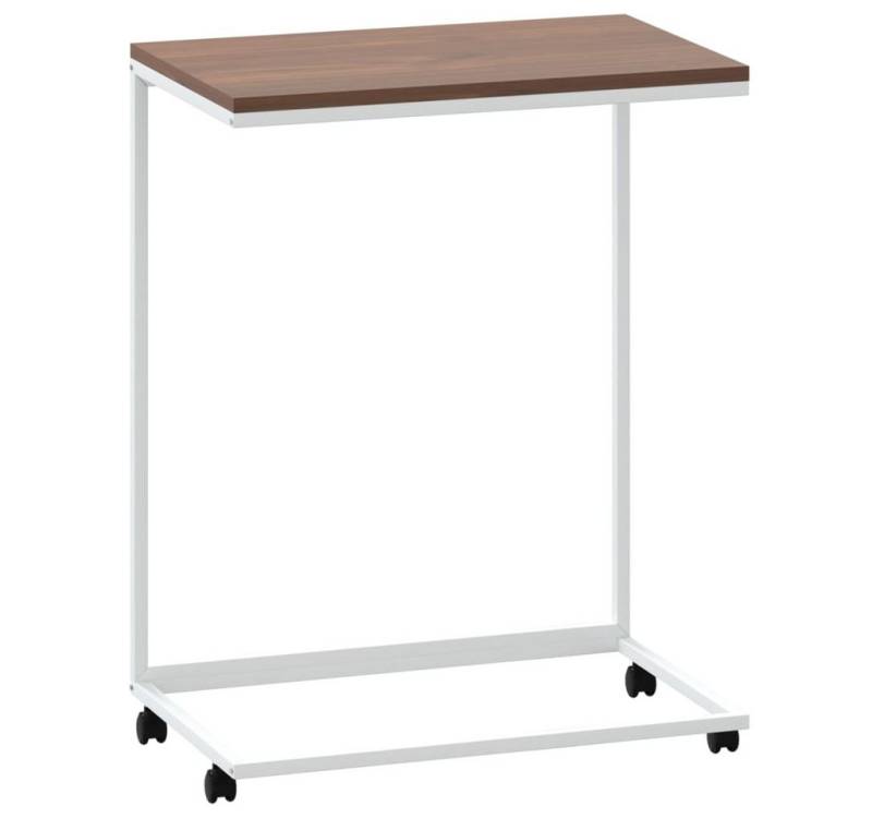 furnicato Couchtisch Beistelltisch mit Rollen Weiß 55x35x70 cm Holzwerkstoff (1-St) von furnicato