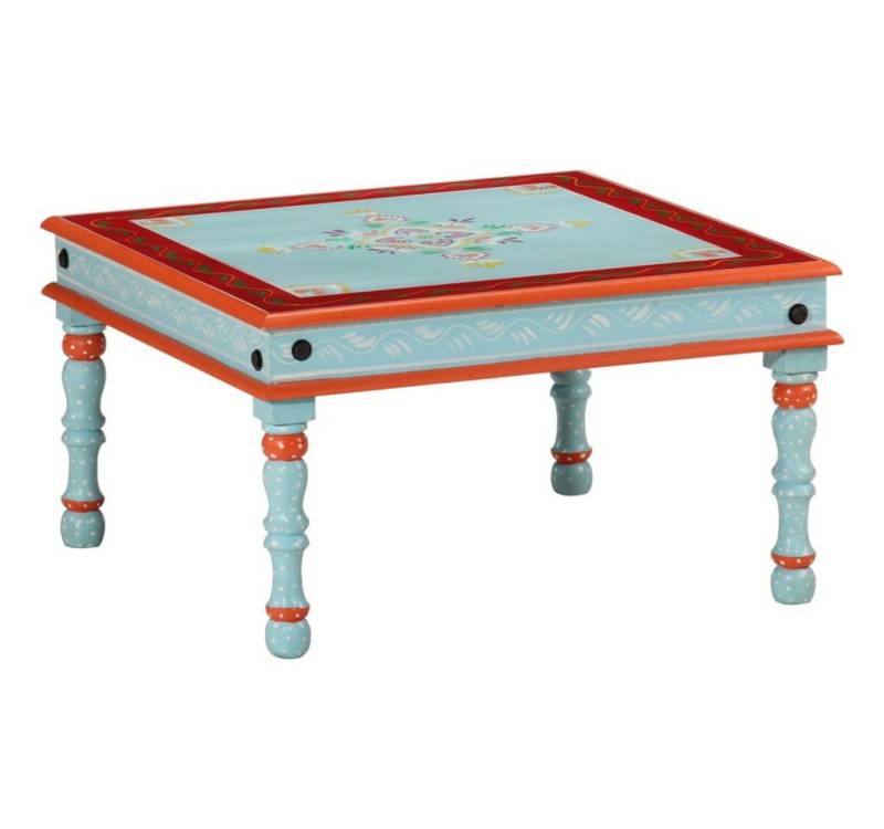 furnicato Couchtisch Blau Handbemalt Massivholz Mango (1-St) von furnicato