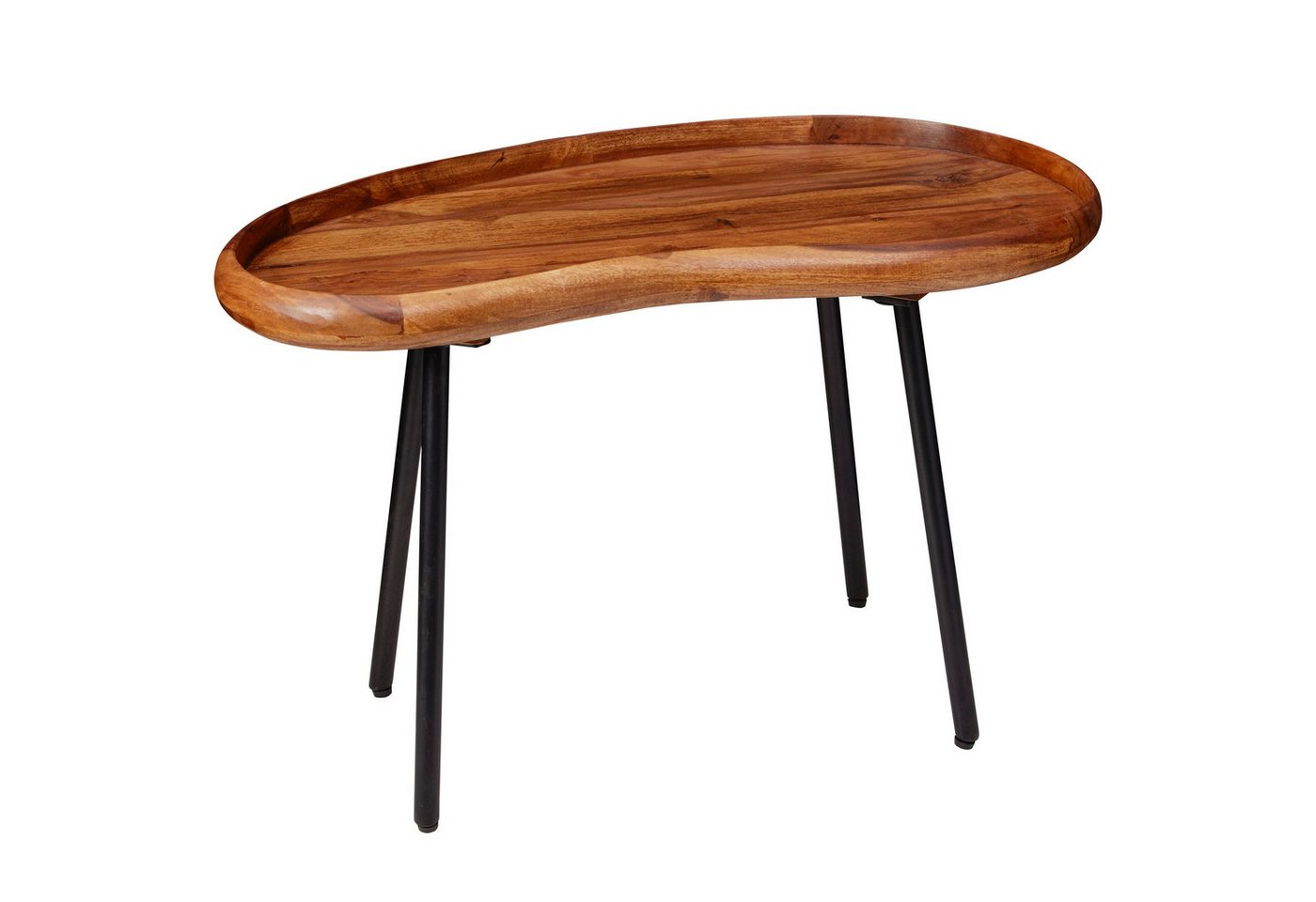furnicato Couchtisch Mango, Walnuss finish massiv Sofatisch Nierenform m furnicato Couchtisch Mango, Walnuss finish massiv Sofatisch Nierenform m von furnicato