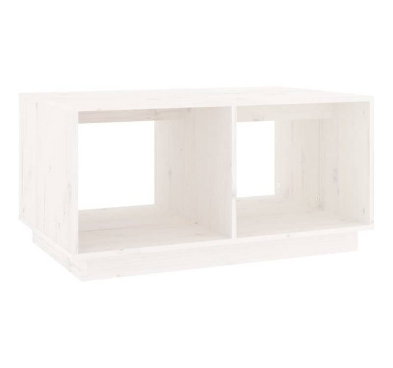 furnicato Couchtisch Weiß 80x50x40 cm Massivholz Kiefer (1-St) von furnicato