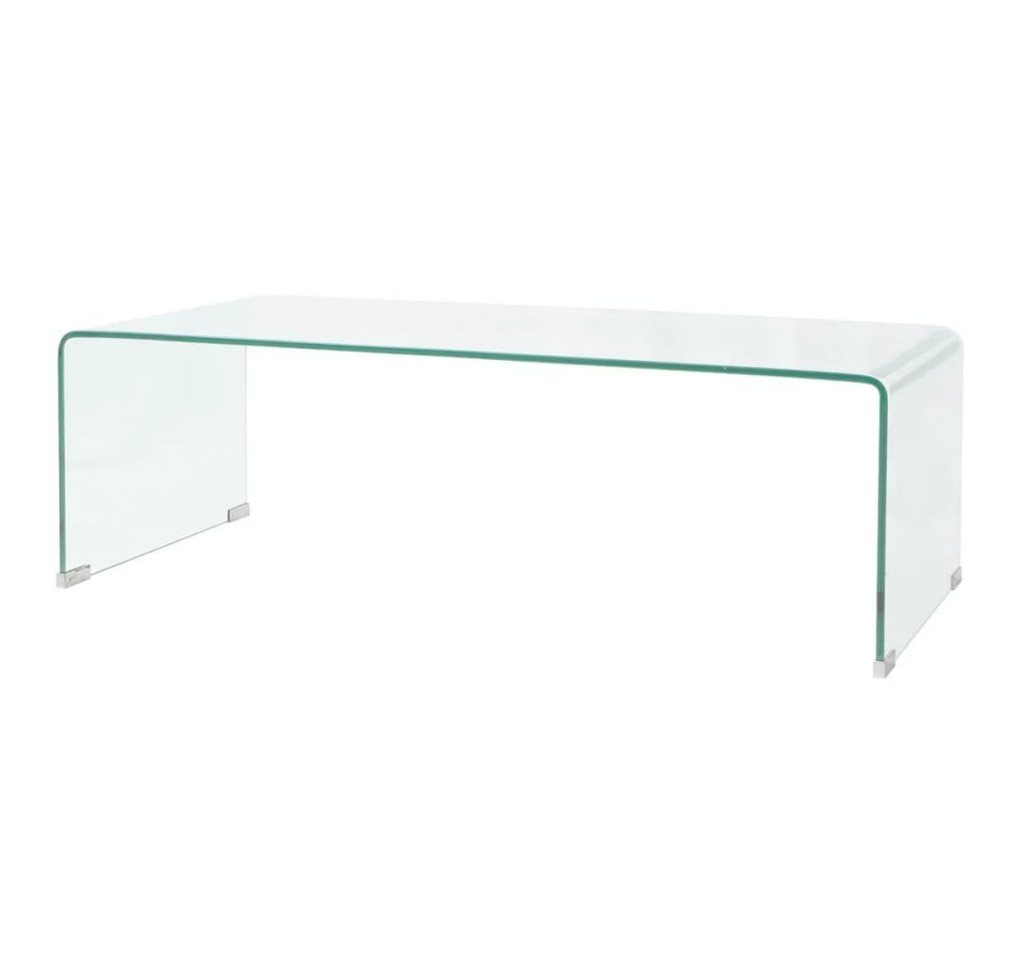 furnicato Couchtisch aus gehärtetem Glas 98x45x30 cm Transparent von furnicato