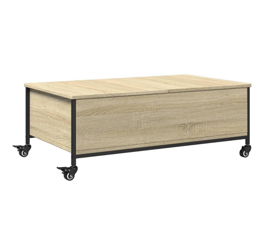 furnicato Couchtisch mit Rollen Sonoma-Eiche 91x55x34 cm Holzwerkstoff (1-St) von furnicato