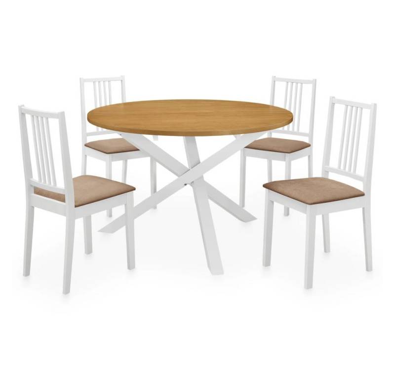 furnicato Essgruppe 5-tlg. MDF Weiß, (1-tlg) von furnicato