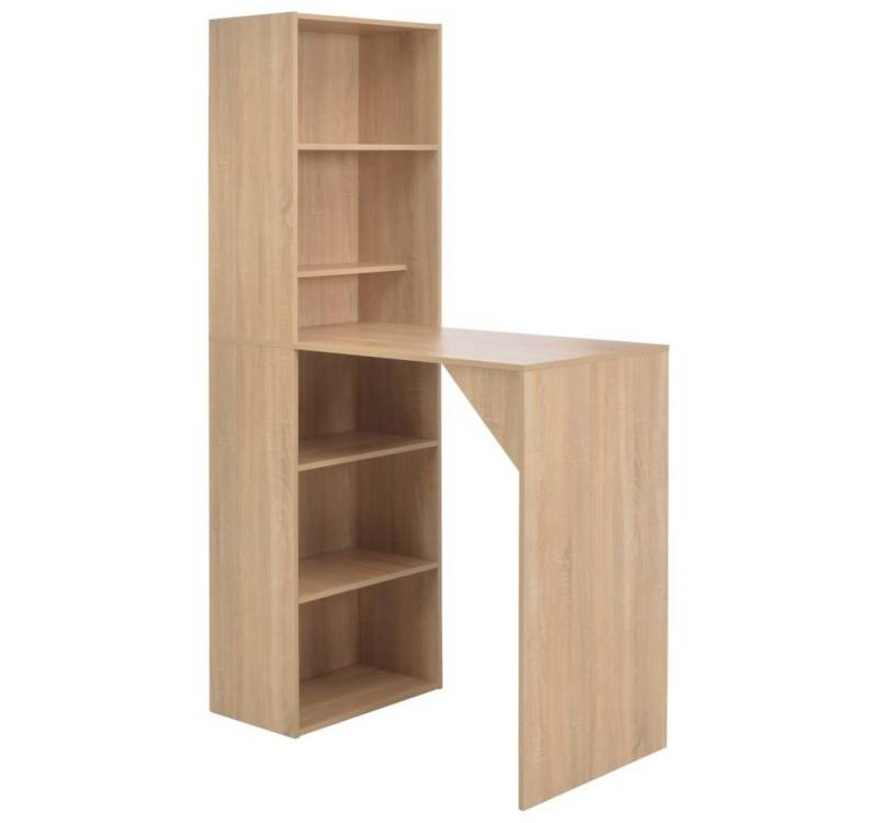 furnicato Esstisch Bartisch mit Schrank Eichenoptik 115x59x200 cm von furnicato