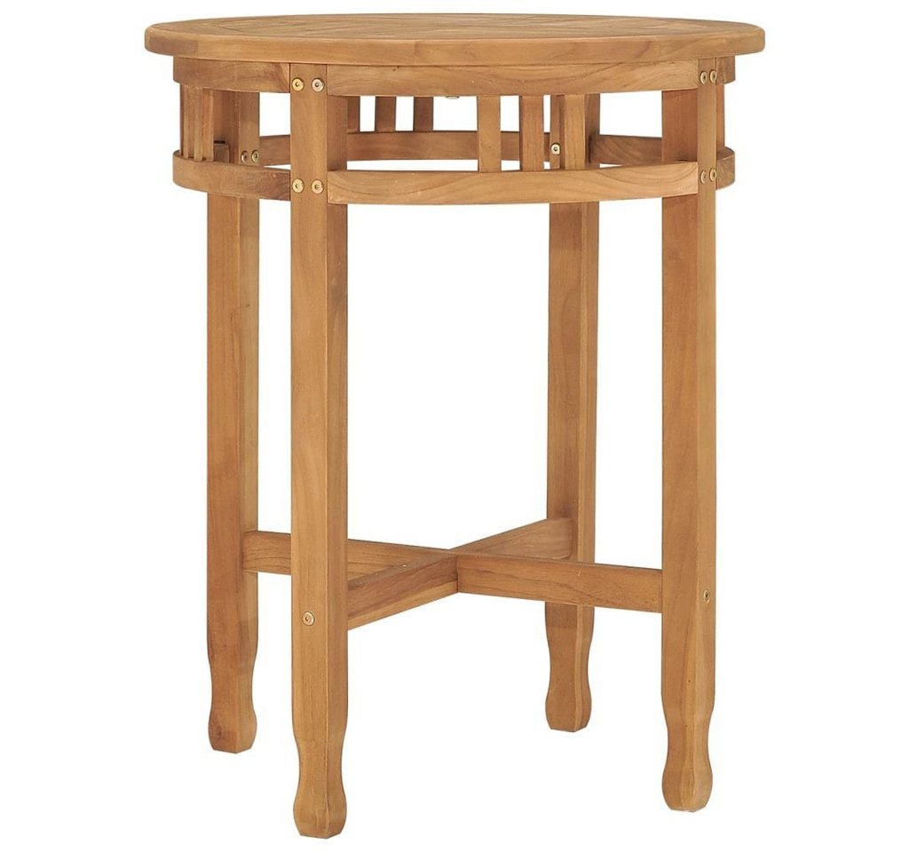 furnicato Esstisch Bistrotisch Ø60x60 cm Teak Massivholz von furnicato