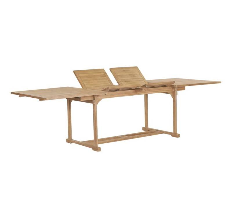 furnicato Esstisch Garten-Ausziehtisch 180-280x100x75 cm Massivholz Teak (1-St) von furnicato