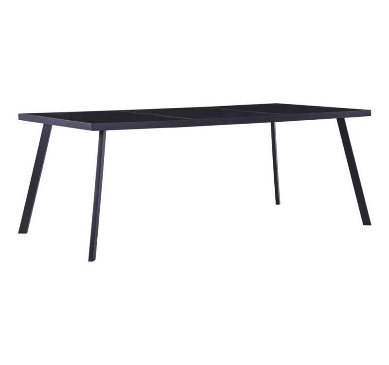 furnicato Esstisch Schwarz 200 x 100 x 75 cm Hartglas (1-St) von furnicato