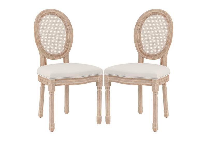 furnicato Esszimmerstuhl 2er-Set Esszimmerstühle Küchenstühle, Vintage Design, Wienergeflech (1 St) von furnicato