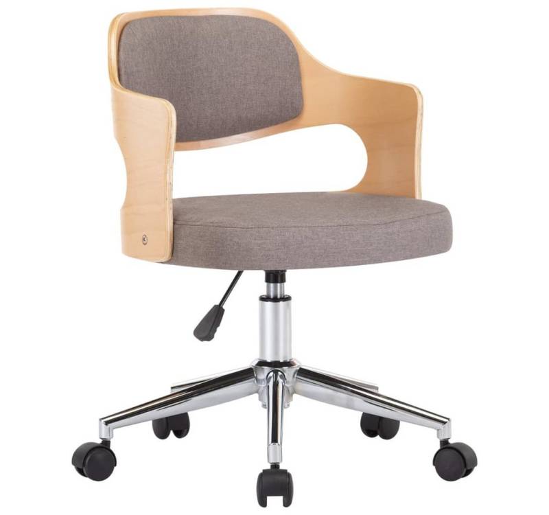 furnicato Esszimmerstuhl Drehbar Taupe Bugholz und Stoff (1 St) von furnicato