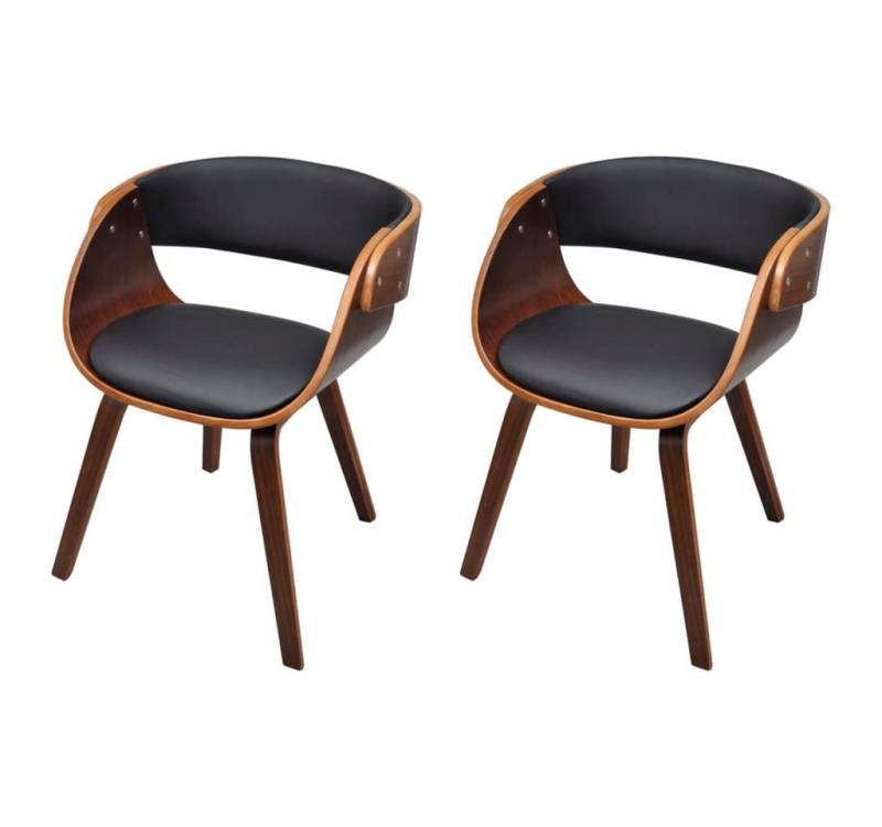 furnicato Esszimmerstuhl Esszimmerstühle 2 Stk. Braun Bugholz und Kunstleder (1 St) von furnicato