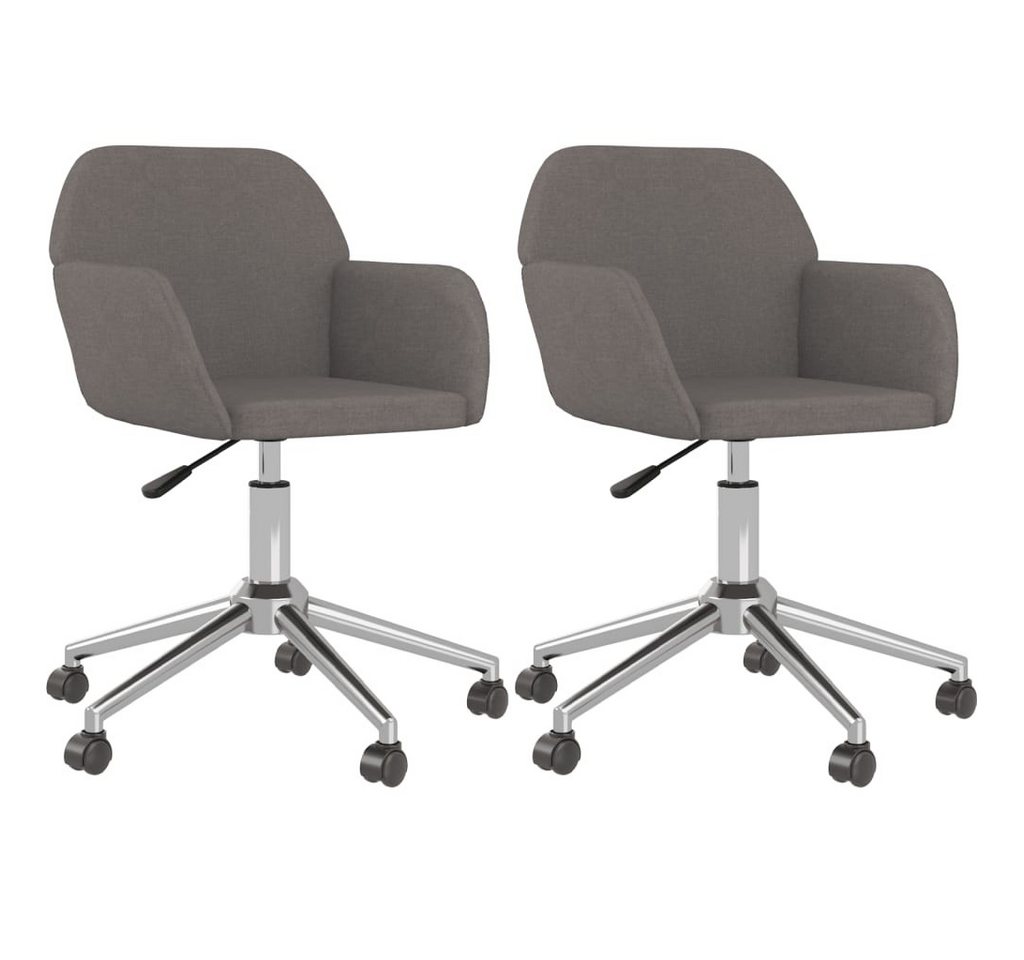 furnicato Esszimmerstuhl Esszimmerstühle 2 Stk. Drehbar Dunkelgrau Stoff (1 St) von furnicato