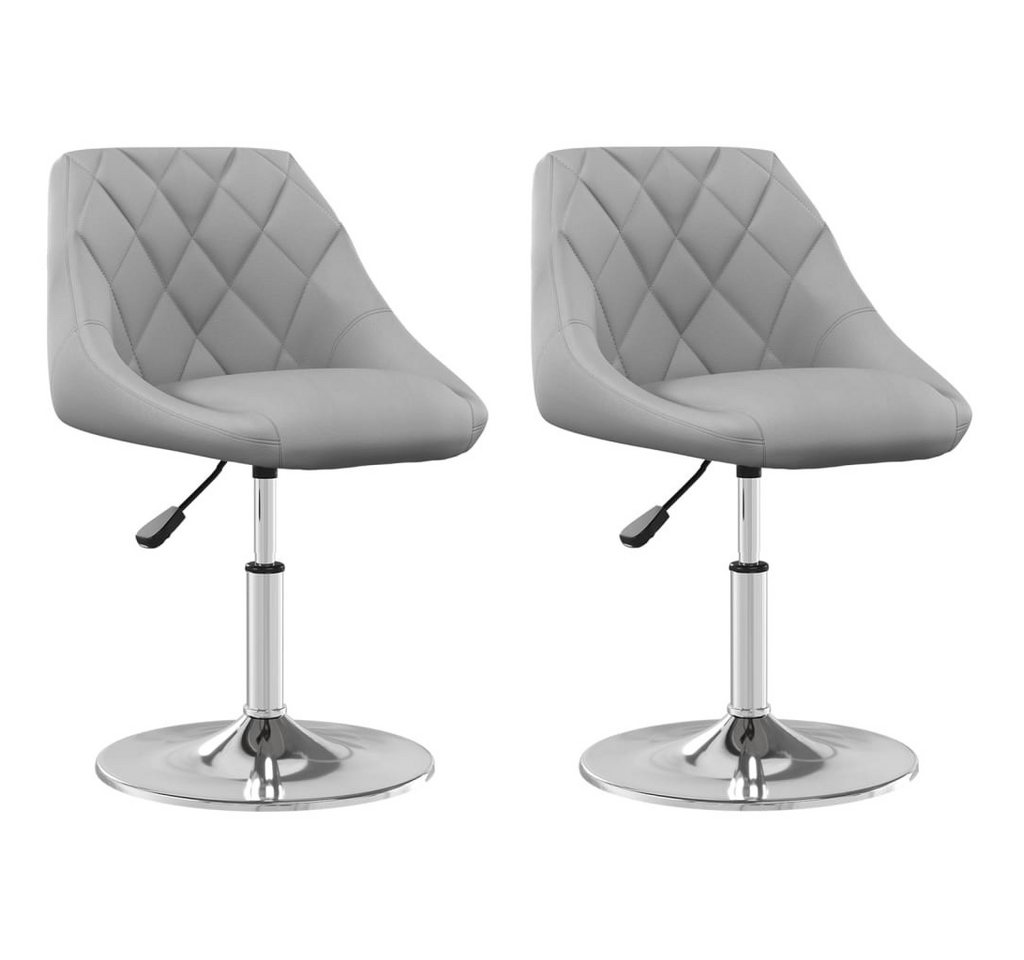 furnicato Esszimmerstuhl Esszimmerstühle 2 Stk. Drehbar Hellgrau Samt (1 St) von furnicato