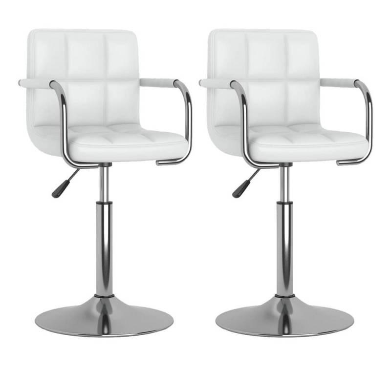 furnicato Esszimmerstuhl Esszimmerstühle 2 Stk. Drehbar Weiß Kunstleder (1 St) von furnicato