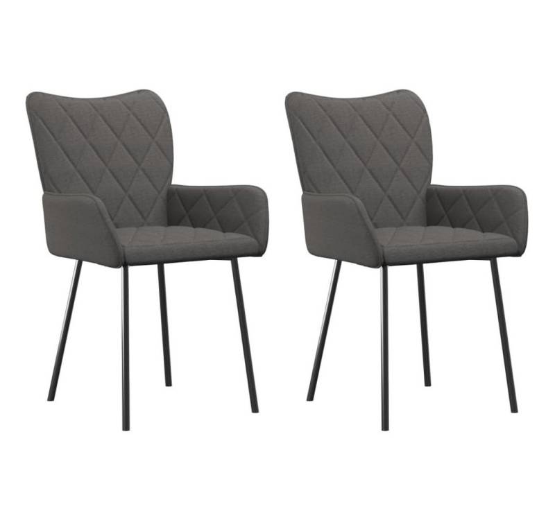furnicato Esszimmerstuhl Esszimmerstühle 2 Stk. Dunkelgrau Stoff (1 St) von furnicato