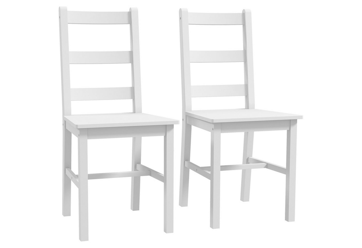 furnicato Esszimmerstuhl Esszimmerstühle 2er Set Holz Küchenstuhl mit Leistenrücklehne, Ruts (1 St) von furnicato