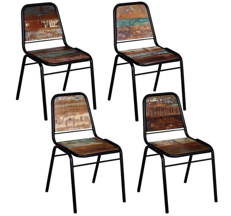 furnicato Esszimmerstuhl Esszimmerstühle 4 Stk. Altholz Massiv (4 St) von furnicato