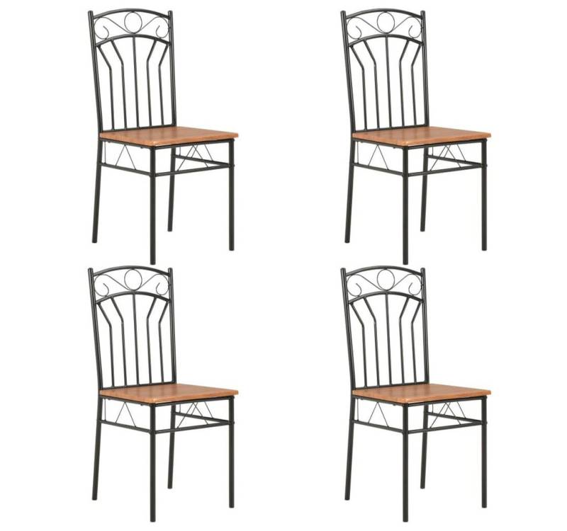 furnicato Esszimmerstuhl Esszimmerstühle 4 Stk. Braun MDF (4 St) von furnicato