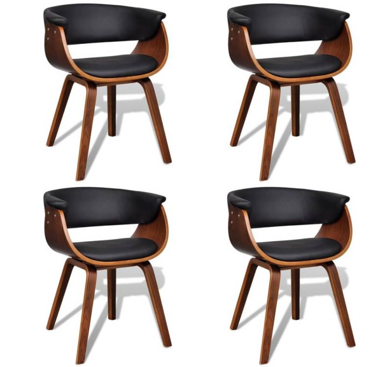 furnicato Esszimmerstuhl Esszimmerstühle 4 Stk. Bugholz und Kunstleder (4 St) von furnicato