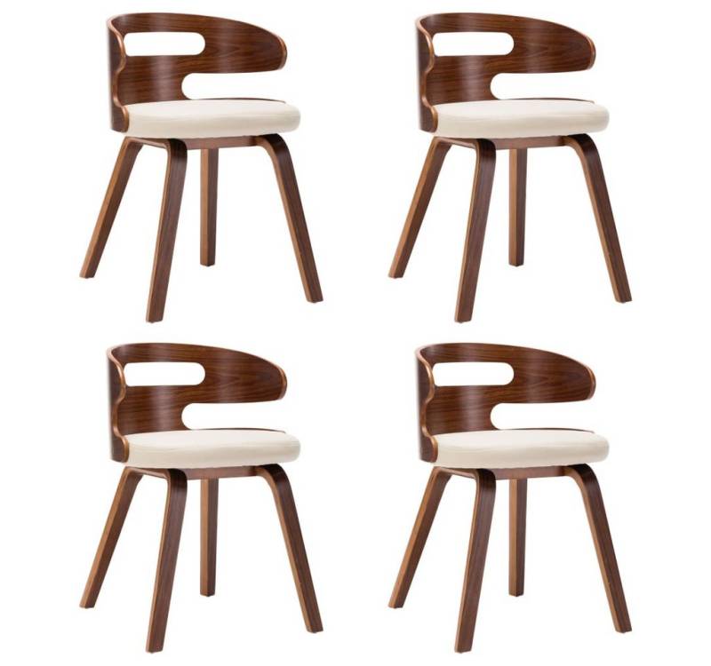 furnicato Esszimmerstuhl Esszimmerstühle 4 Stk. Creme Bugholz und Kunstleder (1 St) von furnicato