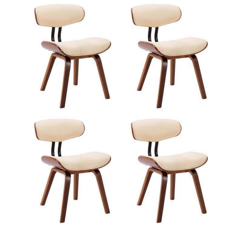 furnicato Esszimmerstuhl Esszimmerstühle 4 Stk. Creme Bugholz und Kunstleder (1 St) von furnicato