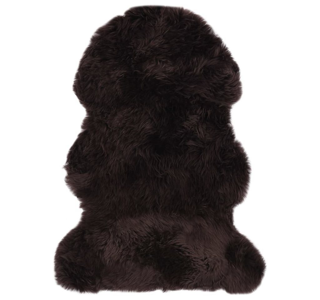 furnicato Fellteppich Teppich Schafspelz 60x90 cm Braun von furnicato