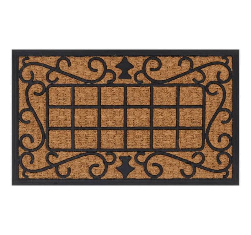 furnicato Fußmatte Rechteckig 45x75 cm Gummi und Kokosfaser von furnicato