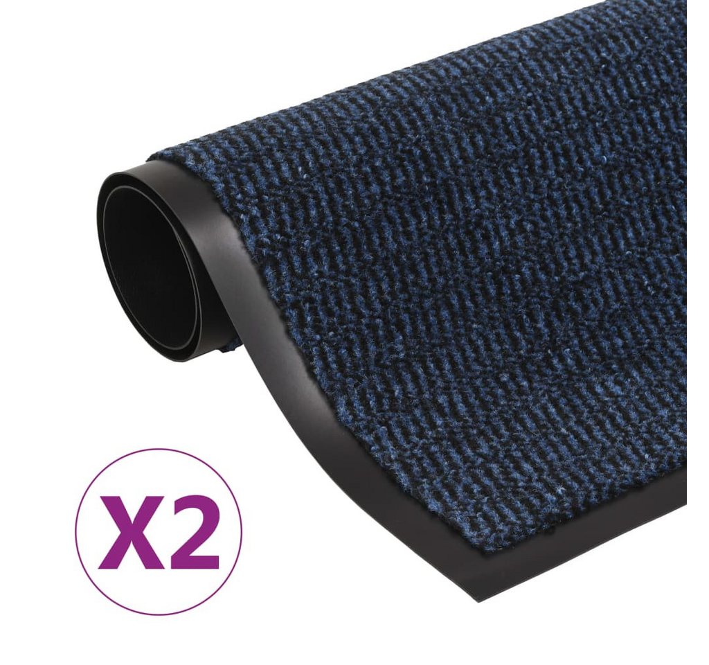 furnicato Fußmatte Schmutzfangmatten 2 Stk. Rechteckig Getuftet 90x150cm Blau, Rechteckig furnicato Fußmatte Schmutzfangmatten 2 Stk. Rechteckig Getuftet 90x150cm Blau, Rechteckig von furnicato