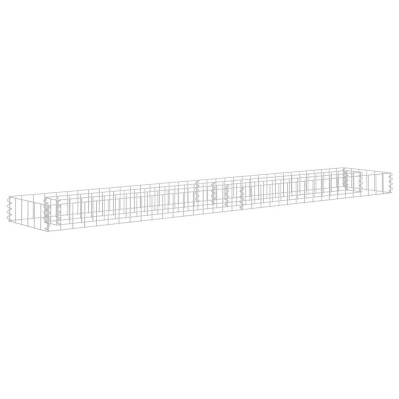 furnicato Gabionen-Hochbeet Verzinkter Stahl 180x30x10 cm von furnicato