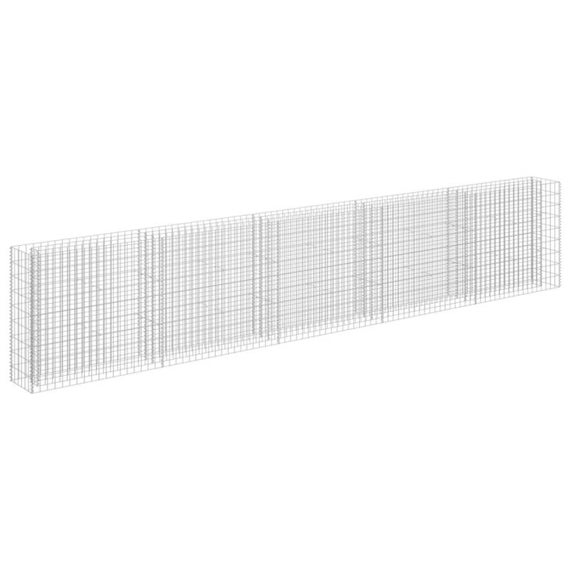 furnicato Gabionen-Hochbeet Verzinkter Stahl 450×30×90 cm von furnicato