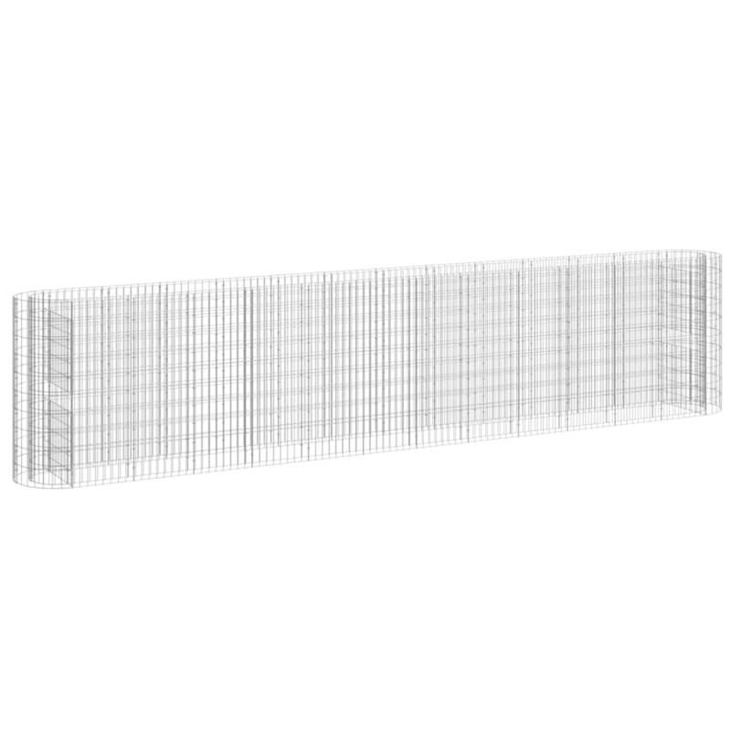 furnicato Gabionen-Hochbeet Verzinktes Eisen 470x50x100 cm von furnicato