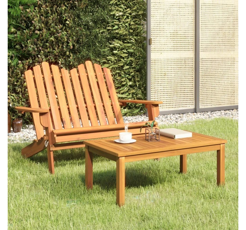 furnicato Garten-Essgruppe 2-tlg. Garten-Lounge-Set Adirondack Massivholz Akazie von furnicato