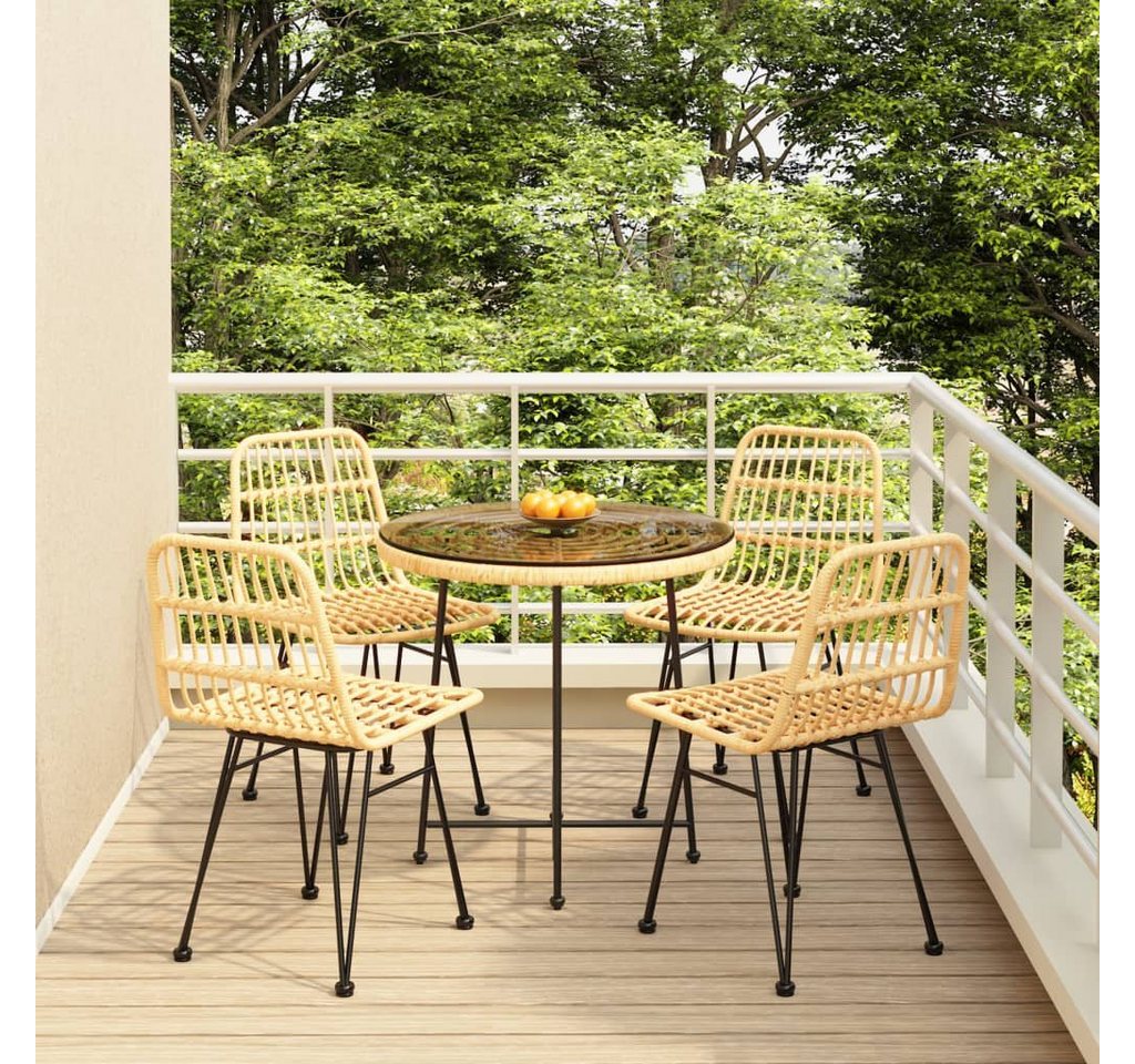 furnicato Garten-Essgruppe 5-tlg. Poly Rattan von furnicato