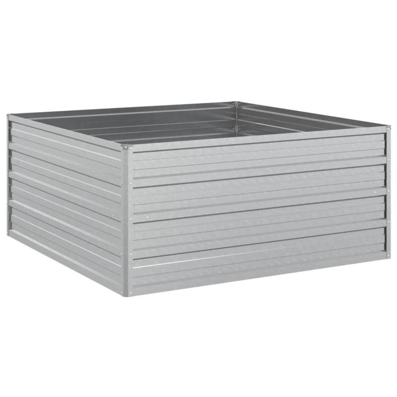 furnicato Garten-Hochbeet 100x100x45 cm Verzinkter Stahl Silber von furnicato