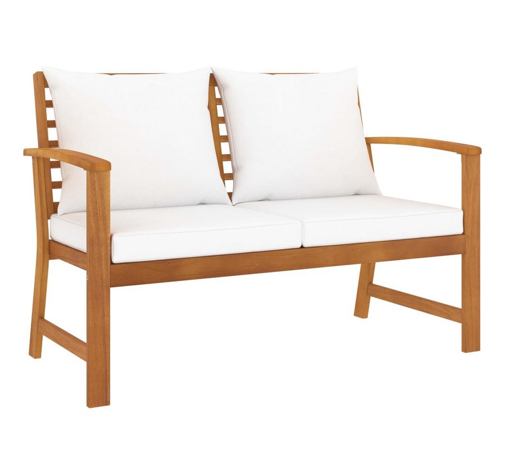 furnicato Gartenbank 120 cm mit Creme Kissen Massivholz (1-St) furnicato Gartenbank 120 cm mit Creme Kissen Massivholz (1-St) von furnicato