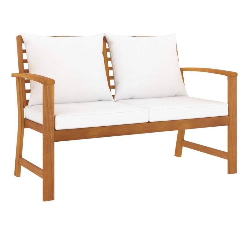 furnicato Gartenbank 120 cm mit Creme Kissen Massivholz (1-St) furnicato Gartenbank 120 cm mit Creme Kissen Massivholz (1-St) von furnicato
