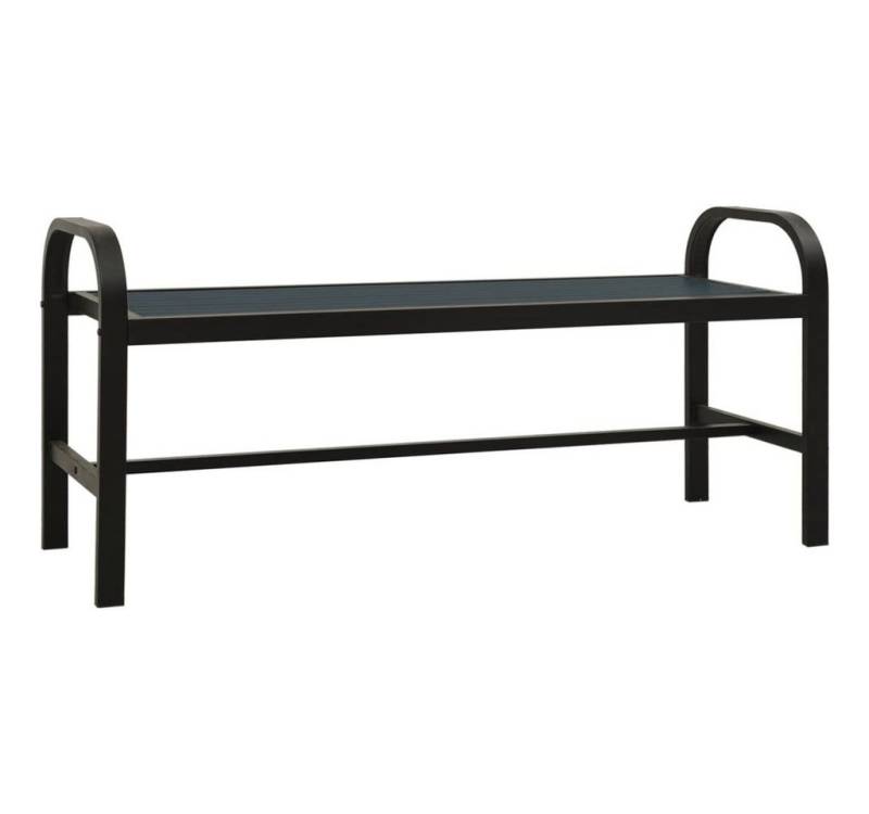 furnicato Gartenbank 124,5 cm Stahl und WPC Schwarz (1-St) von furnicato