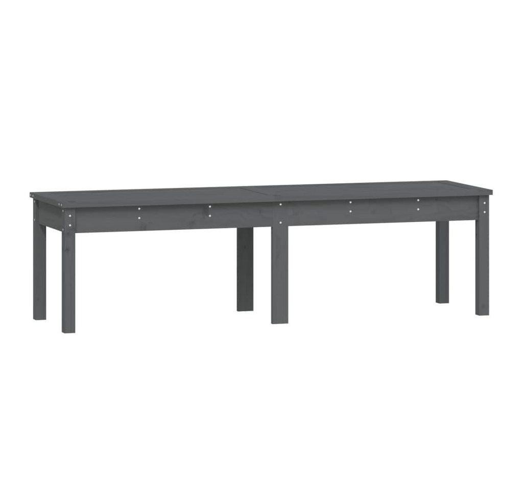 furnicato Gartenbank 2-Sitzer Grau 159,5x44x45 cm Massivholz Kiefer (1-St., Anleitung) von furnicato