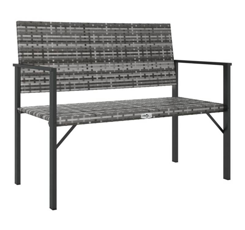 furnicato Gartenbank 2-Sitzer Grau Poly Rattan (1-St) von furnicato