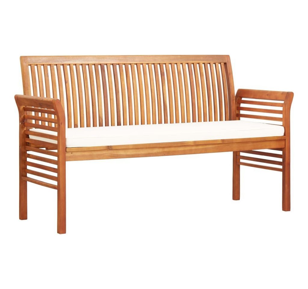 furnicato Gartenbank 3-Sitzer mit Kissen 150 cm Massivholz (1-St) von furnicato