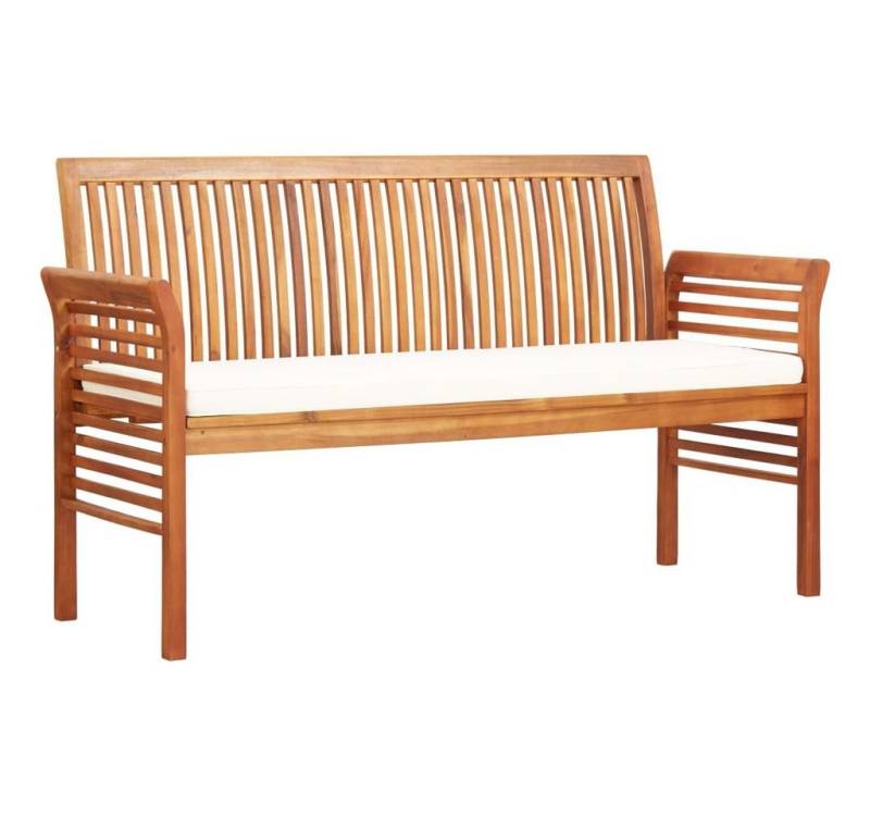 furnicato Gartenbank 3-Sitzer mit Kissen 150 cm Massivholz (1-St) von furnicato