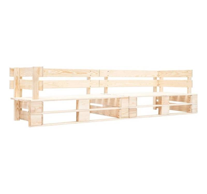 furnicato Gartenbank Garten-Palettensofa 2-Sitzer Natur Holz (1-St) von furnicato