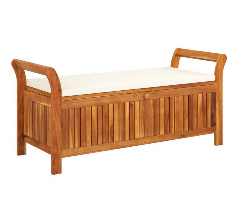 furnicato Gartenbank Garten-Truhenbank mit Kissen 126 cm Massivholz (1-St) furnicato Gartenbank Garten-Truhenbank mit Kissen 126 cm Massivholz (1-St) von furnicato